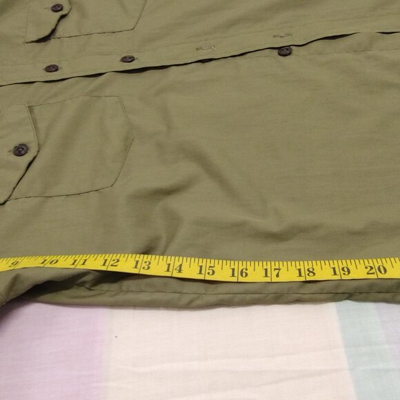 Vintage BOY SCOUTS AMERICA Shirt Long Sleeve Avocado Green Neck 15 1/2 Large - Picture 7 of 16